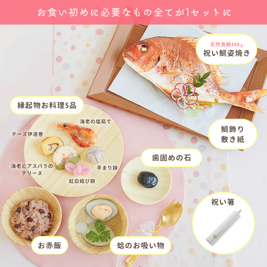 花むすび えん お食い初め膳 もえみずき プティ Agney食器セット付 ご自宅で簡単にお食い初めができるお食い初めセットや食器の宅配通販 お祝い膳 Com